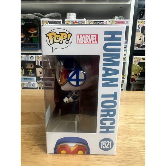 EXCLUSIVE Human Torch Space Suit Fantastic 4 Funko Pop Bobblehead #1521 Marvel - Picture 4 of 6